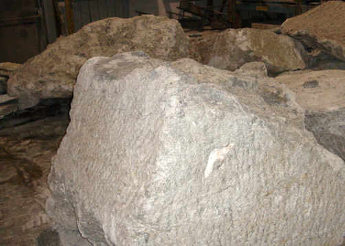 La pierre steatite à son état brut