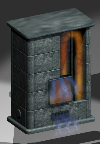 Masonry heater functioning